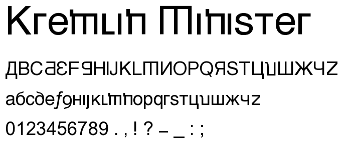 Kremlin Minister font